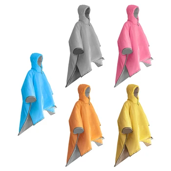 Ветрозащитный спальный мешок YUZI 3 В 1, Хлопчатобумажный плащ, непромокаемое пончо от дождя с капюшоном для кемпинга на открытом воздухе, пеших прогулок