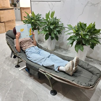 Раскладное кресло-кровать, односпальная кровать для обеденного перерыва, офисный артефакт для сна, простая бытовая походная кровать, многофункциональная