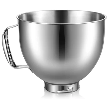 Чаша из нержавеющей стали для миксера KitchenAid с наклонной головкой объемом 4,5-5 кварт, для чаши миксера KitchenAid, можно мыть в посудомоечной машине